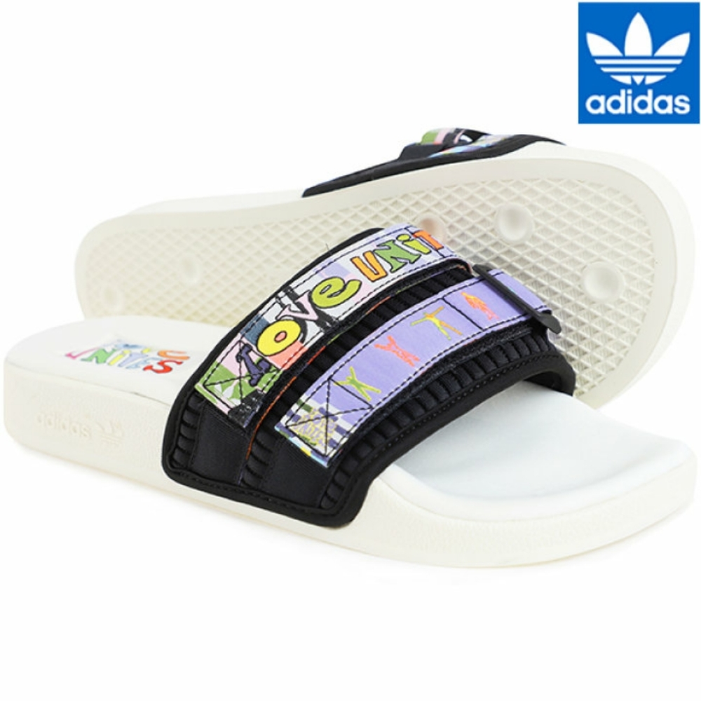 adidas originals men's adilette 2.0 slide sandal pride